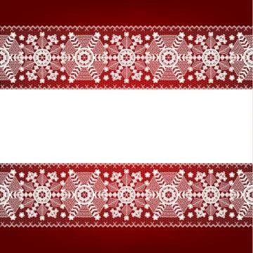 Border with snowflakes Stock Illustration