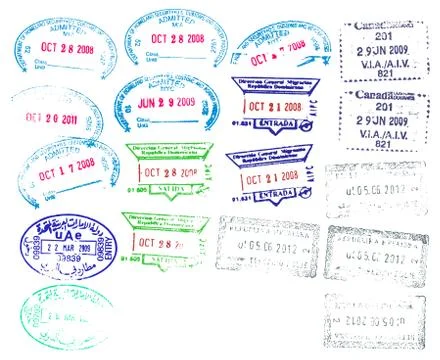 Border Stamps Illustrazione stock
