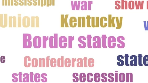Border States Wordcloud Animated On Whit... | Stock Video | Pond5