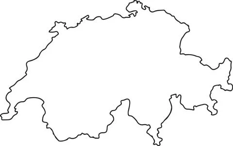 Border of Switzerland Stock Illustration