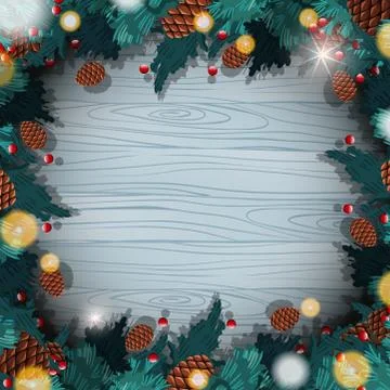 Border template with christmas pinecones イラスト素材