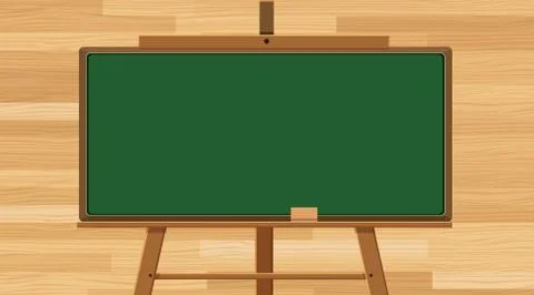 Border template with wooden wall background Stock Illustration
