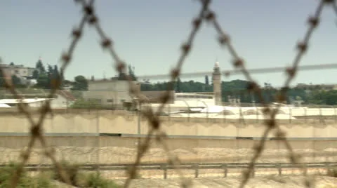 Border Through Fence Stock Footage 22499444