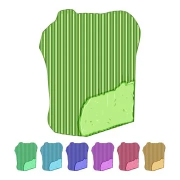Border torn cardboard cartoon vector graphic Stock Illustration