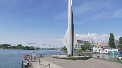 Border triangle Dreilaendereck Basel - Wide Shot Vidéo 131755827