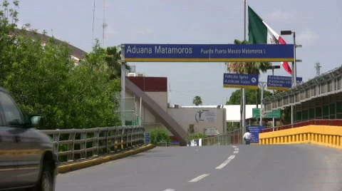 Border US to Mexico Matamoros HD Stock Footage 79149
