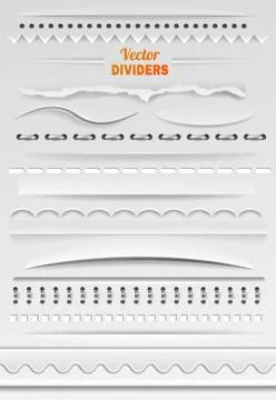 Border vector divider line and bordering frame for decoration illustration set Stock Illustration