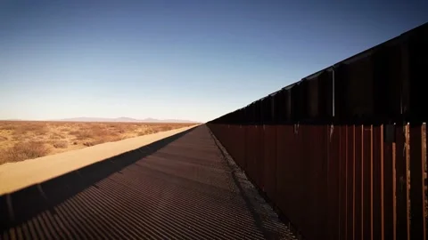 Border Wall Stock Footage 168090686