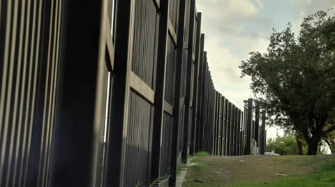 Border Wall Mexico - US Stock Footage