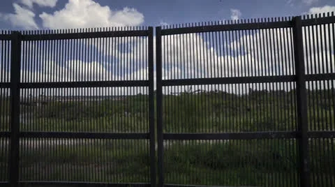 Border Wall Mexico - US Time-Lapse Stock Footage