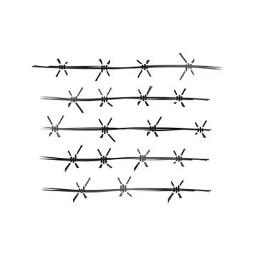 Border wires illustration Stock Illustration