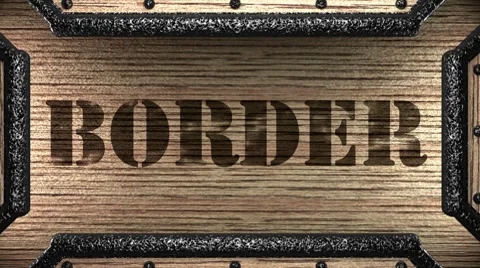 Border on wooden stamp Stock Footage 8649439