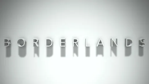 Borderlands 3D title animation with shadows on a white background Stock Footage 296905349