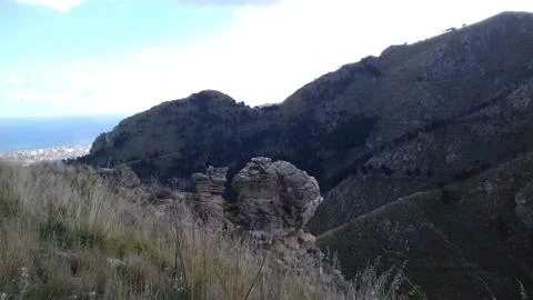 On the borderline in sicily Stock Photos