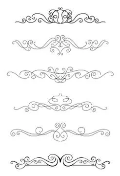 Borders and dividers Illustrazione stock