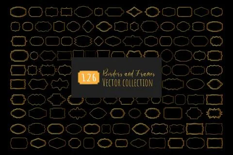 Borders and frames collection Stock Illustration
