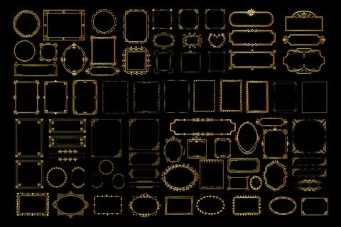 Borders and frames collection Stock Illustration