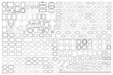 Borders and frames collection Stock Illustration