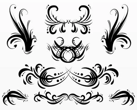 Borders and frames illustration set Stock Illustration