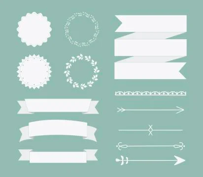 Borders and frames illustration set Stock-Illustration