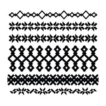 Borders and lines for design. Vector geometric elements Illustrazione stock