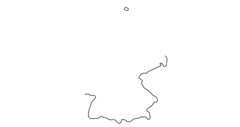 Borders drawing outline map of Germany, geographic borders of the country Stock Footage 183889454