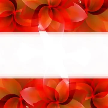 Borders of red tulips Stock Illustration