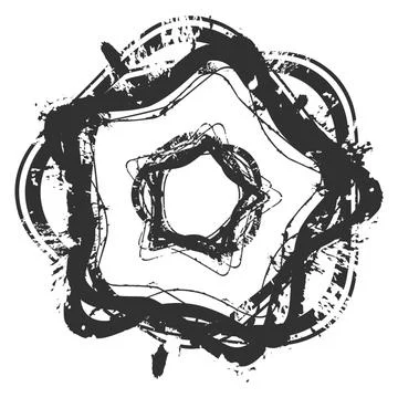 Borders Stamp Stock Illustration