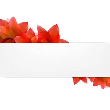 Borders of tulips with banner Stock Illustration