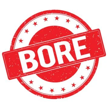 BORE stamp sign red Illustrazione stock