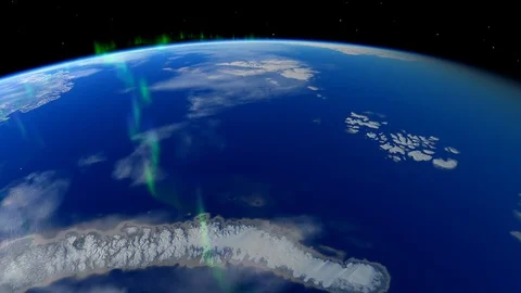 Boreal Aurora over the Arctic Ocean. Stock Footage 123090791
