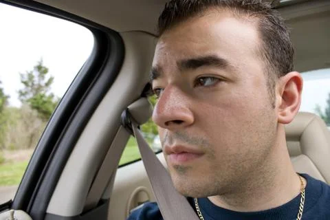 Bored Car Passenger Stock Photos