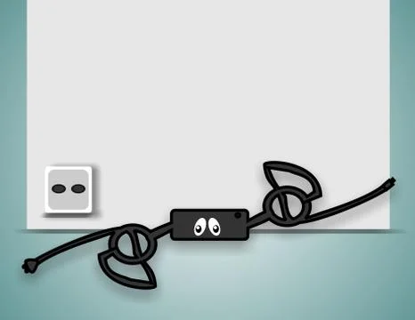 Bored charger Stock Illustration