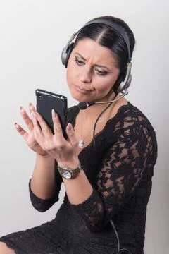 Bored customer service agent Stock Photos
