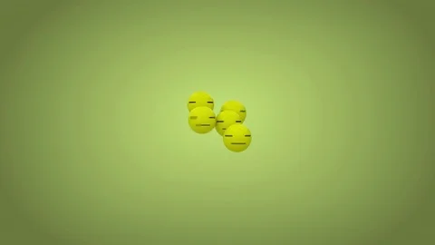 Bored emoji ball Stock Footage 84390984