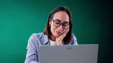 Bored Girl In Classroom Using Computer Technology 스톡 동영상 292223015