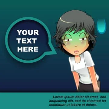 Bored. Stock Illustration