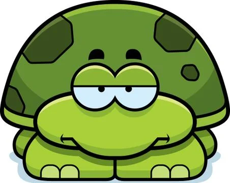 Bored little turtle Stock Illustration