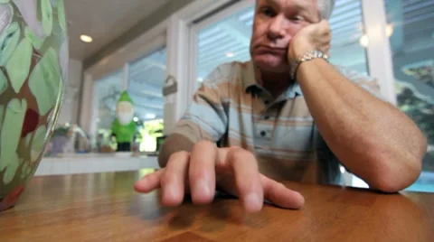 A BORED MAN Stock Footage 8361299