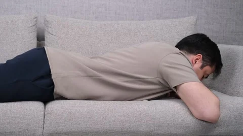 Bored man lying Video stock 270159868