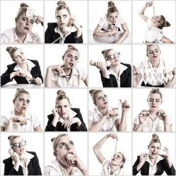 Bored at the office, Composing Stock Photos