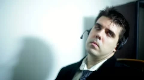 Bored rolling eyes hate working job Stock Footage 12262329