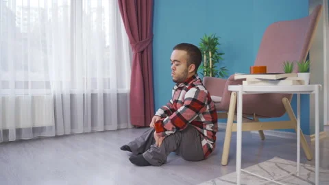 Bored thinking dwarf man. 動画素材 230977760