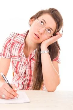 Boredom in learning Stock Photos