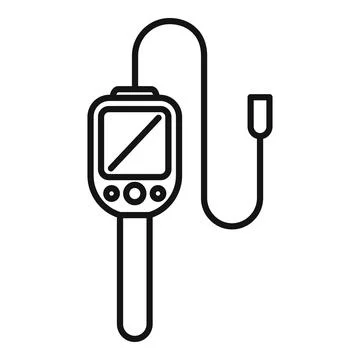 Borescope icon outline vector. Endoscope camera Stock Illustration