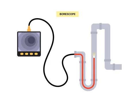 Borescope tool concept Stock Illustration