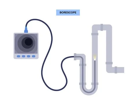 Borescope tool concept Stock Illustration