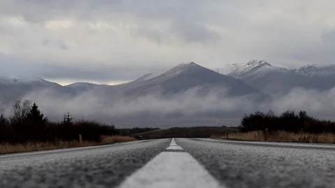 Borgarnes view during the winter snow  of Borgarfjordur, Iceland Stock Footage 118246497