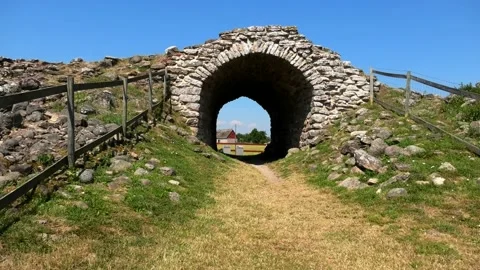 Borgs by, Gråborg, Öland, Sweden Video stock 219618673