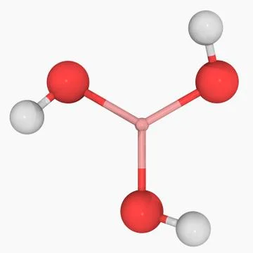 Boric acid molecule Stock Illustration